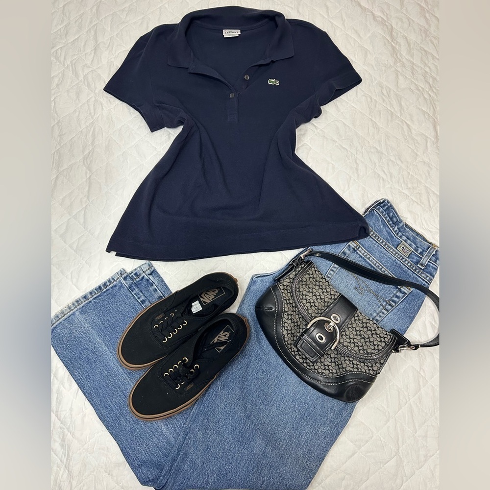 Vintage Lacoste Dark Blue Polo Shirt